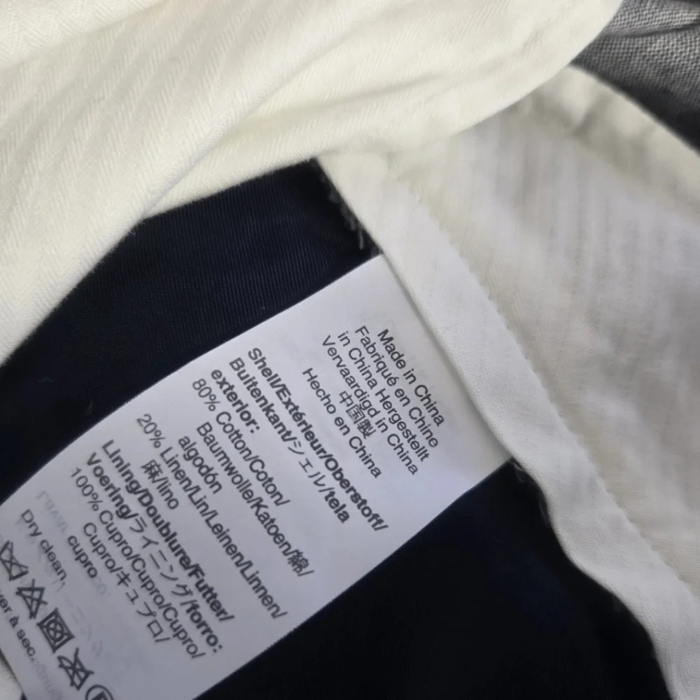 J. Crew Ludlow Slim Men's 34X32 Gray Linen-Blend Somelos Pants New with Tags